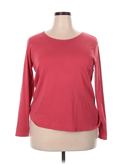 Pre-owned Jjill 3/4 Sleeve T-shirt In Pink