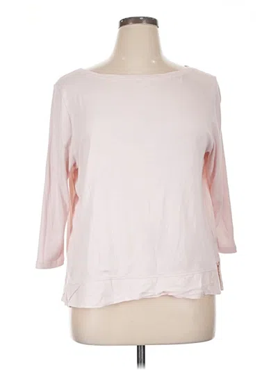 Pre-owned Jjill 3/4 Sleeve T-shirt In Pink