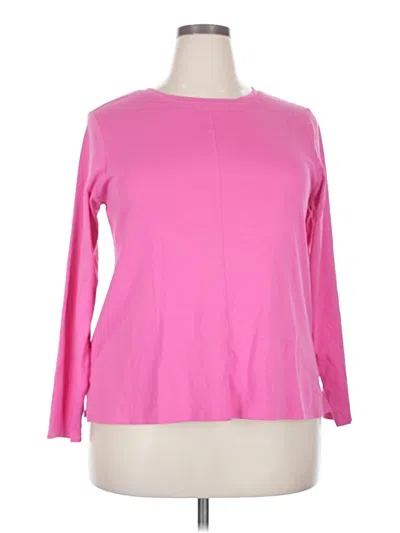Pre-owned Jjill 3/4 Sleeve T-shirt In Pink