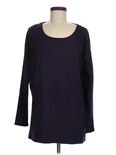 Pre-owned Jjill 3/4 Sleeve T-shirt In Purple