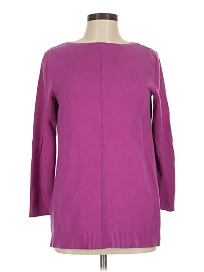 Pre-owned Jjill 3/4 Sleeve T-shirt In Purple