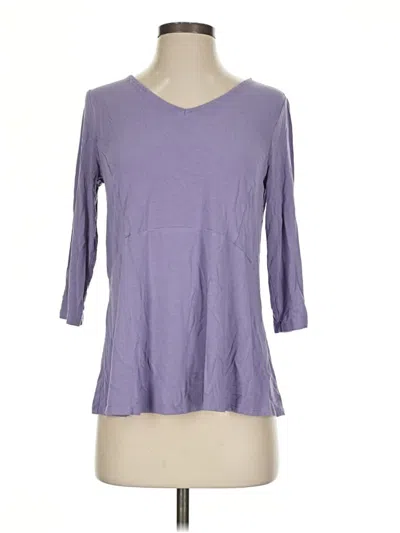 Pre-owned Jjill 3/4 Sleeve T-shirt In Purple