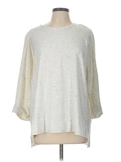 Pre-owned Jjill 3/4 Sleeve T-shirt In Silver