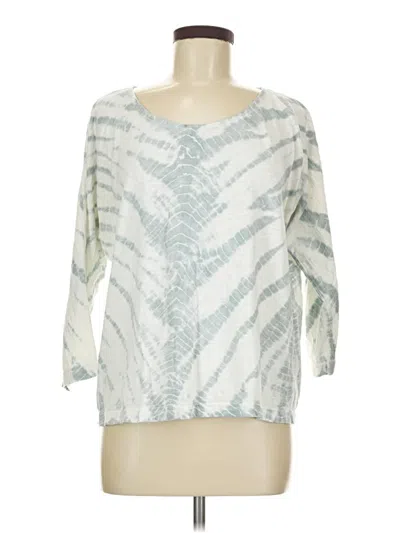 Pre-owned Jjill 3/4 Sleeve T-shirt In Silver