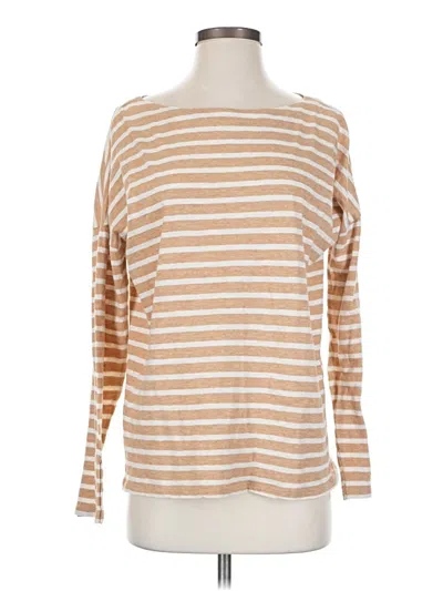 Pre-owned Jjill 3/4 Sleeve T-shirt In Tan