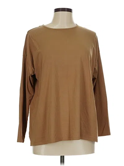 Pre-owned Jjill 3/4 Sleeve T-shirt In Tan
