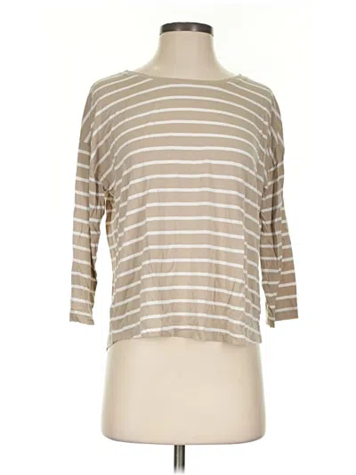 Pre-owned Jjill 3/4 Sleeve T-shirt In Tan