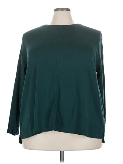 Pre-owned Jjill 3/4 Sleeve T-shirt In Teal