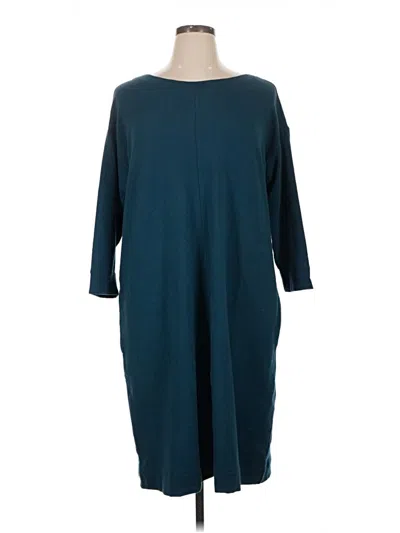 Pre-owned Jjill 3/4 Sleeve T-shirt In Teal