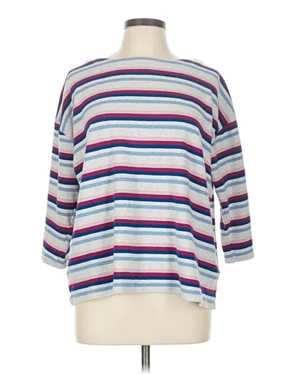 Pre-owned Jjill 3/4 Sleeve T-shirt In White