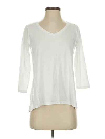 Pre-owned Jjill 3/4 Sleeve T-shirt In White
