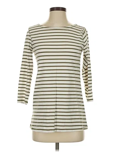 Pre-owned Jjill 3/4 Sleeve T-shirt In White