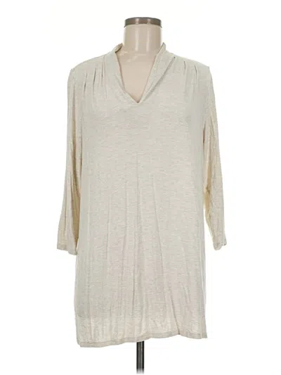 Pre-owned Jjill 3/4 Sleeve T-shirt In White