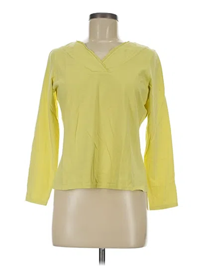 Pre-owned Jjill 3/4 Sleeve T-shirt In Yellow