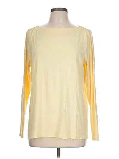Pre-owned Jjill 3/4 Sleeve T-shirt In Yellow