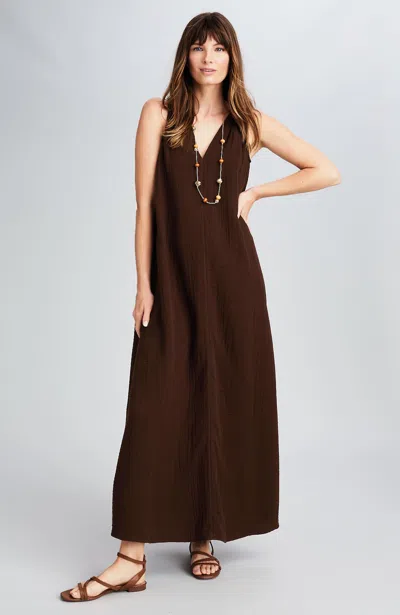 Jjill J.jill A-line Cotton-gauze Maxi Dress