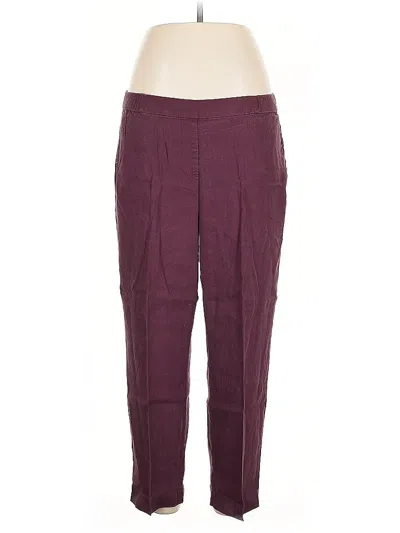 Pre-owned Jjill Active Pants In Burgundy