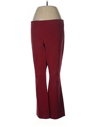 Pre-owned Jjill Active Pants In Burgundy