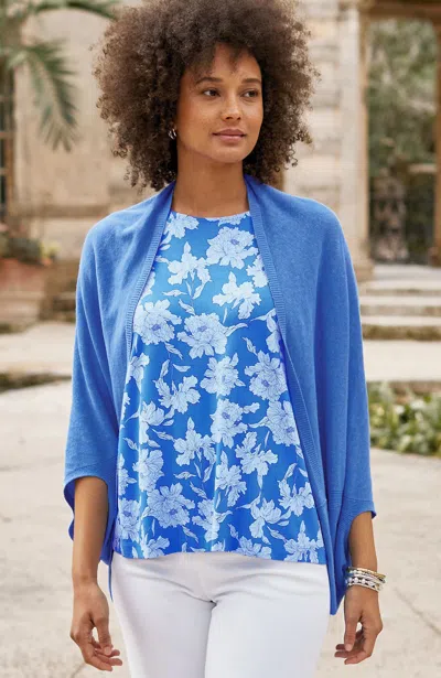 Jjill J.jill Airy Stitched Shrug In Transparent
