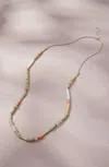 Jjill J.jill Alfresco Beaded Necklace In Silvertone Multi