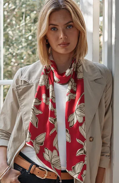 Jjill Angled Oblong Scarf In Red