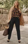 Jjill J.jill Angled-pockets Straight-leg Pants In Black