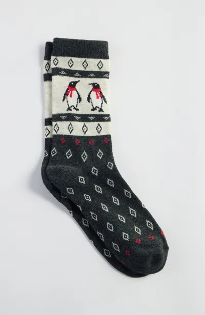 Jjill J.jill Arctic Penguin Crew Socks In Blue