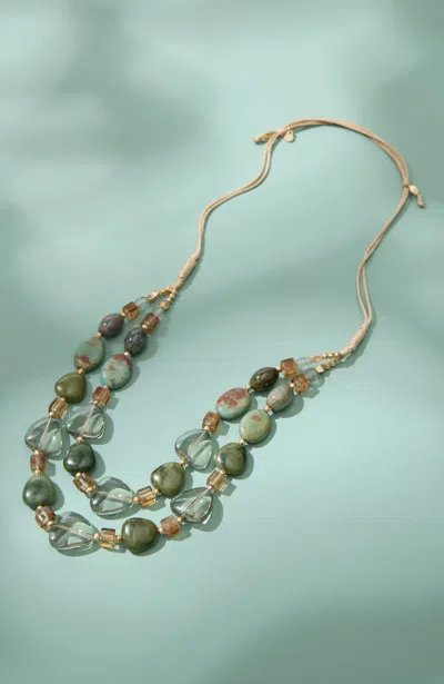 Jjill J.jill Artisanal Beaded Necklace In Multi