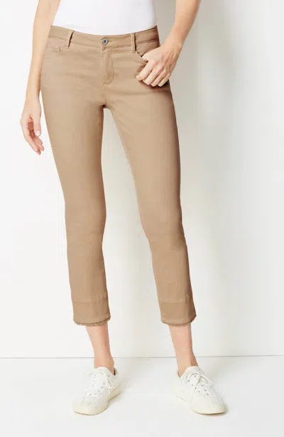Jjill J.jill Authentic Fit Fringed-hem Cropped Jeans