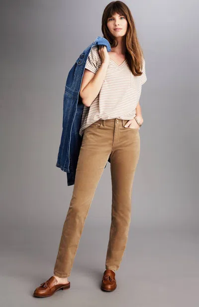 Jjill J.jill Authentic Fit Slim-leg Corduroy Pants In Brown