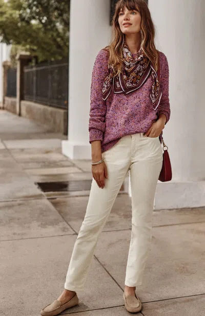 Jjill J.jill Authentic Fit Slim-leg Corduroy Pants In Cream