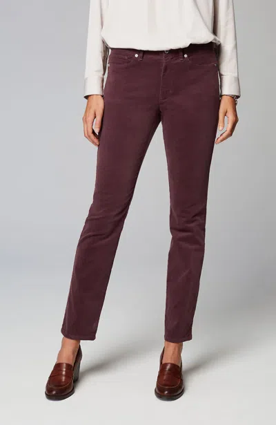Jjill J.jill Authentic Fit Slim-leg Corduroy Pants In Spiced Wine
