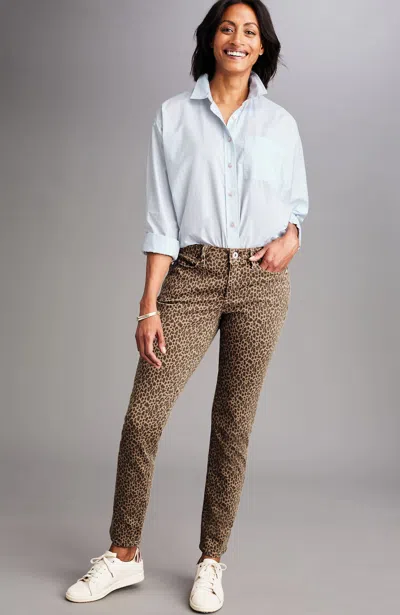 Jjill Authentic Fit Slim-leg Jeans In Light Umber Classic Cheetah