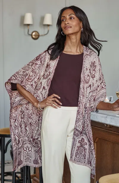 Jjill J.jill Beaded Jacquard Ruana