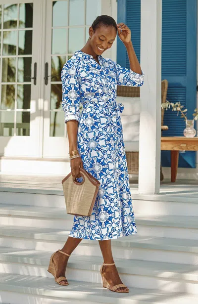 Jjill Belted A-line Shirtdress In Multi