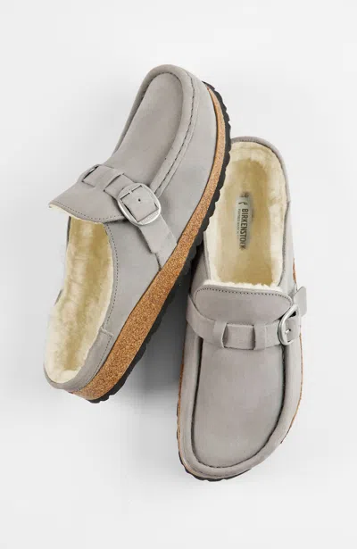 Jjill J.jill Birkenstock® Buckley Shearling Clogs In Stone Coin