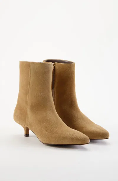 Jjill Blaire Kitten-heel Booties In Brown Sugar