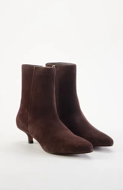 Jjill Blaire Kitten-heel Booties In French Roast