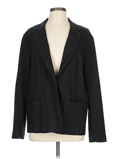 Pre-owned Jjill Blazer Jacket In Black