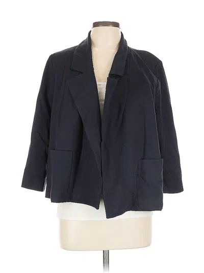 Pre-owned Jjill Blazer Jacket In Blue
