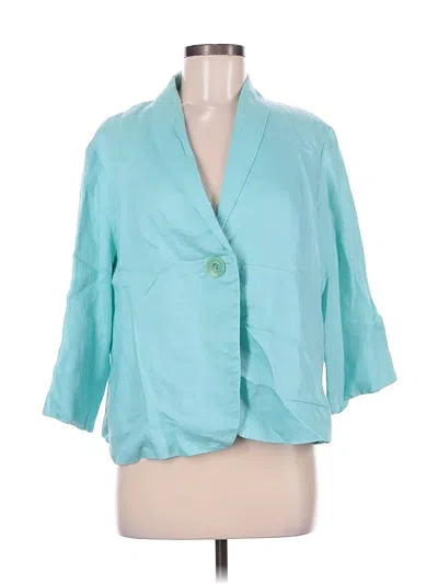 Pre-owned Jjill Blazer Jacket In Blue