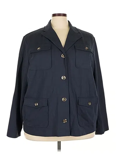 Pre-owned Jjill Blazer Jacket In Blue