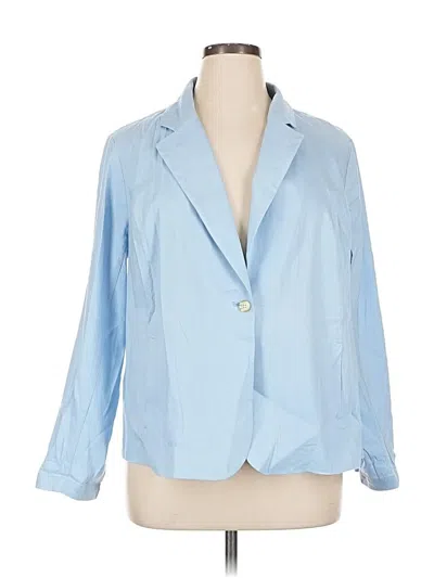 Pre-owned Jjill Blazer Jacket In Blue
