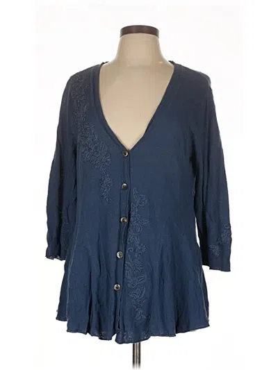Pre-owned Jjill Blazer Jacket In Blue