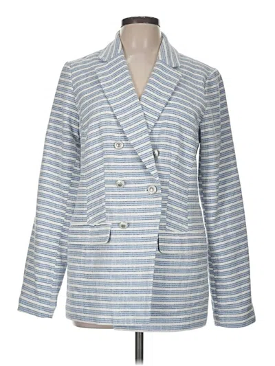 Pre-owned Jjill Blazer Jacket In Blue