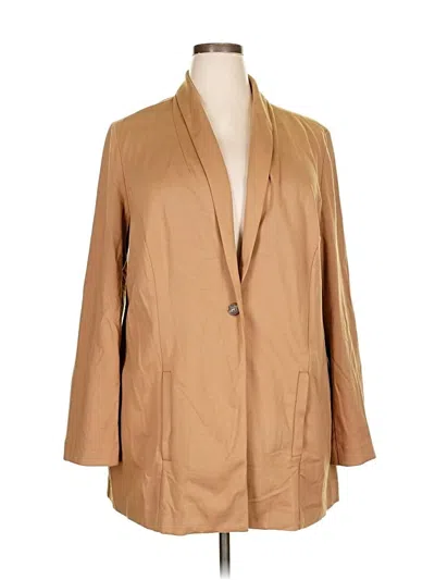Pre-owned Jjill Blazer Jacket In Brown