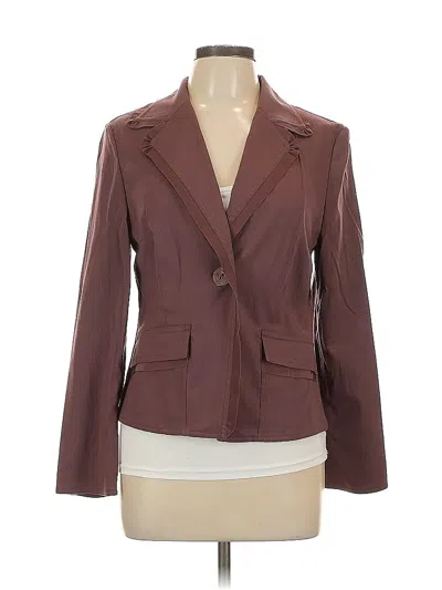 Pre-owned Jjill Blazer Jacket In Brown