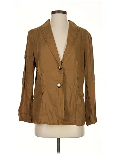 Pre-owned Jjill Blazer Jacket In Brown