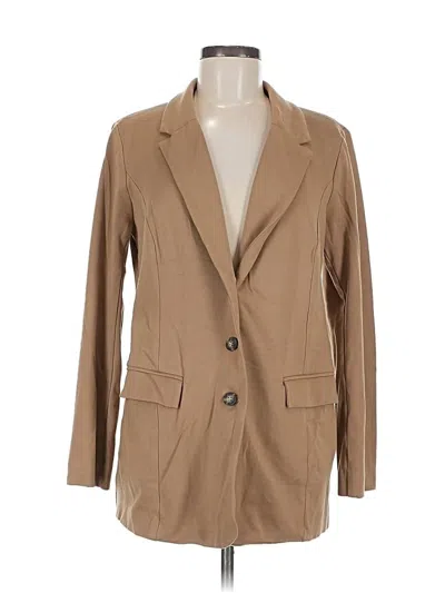 Pre-owned Jjill Blazer Jacket In Brown