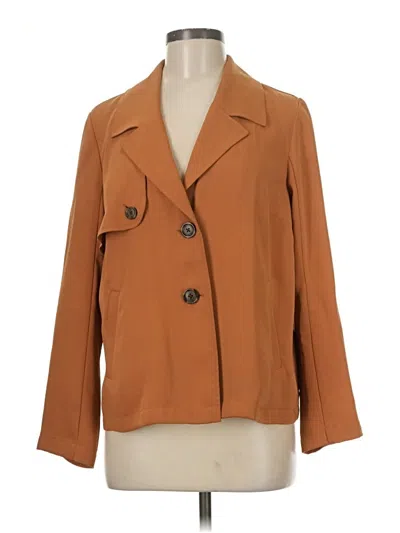 Pre-owned Jjill Blazer Jacket In Brown